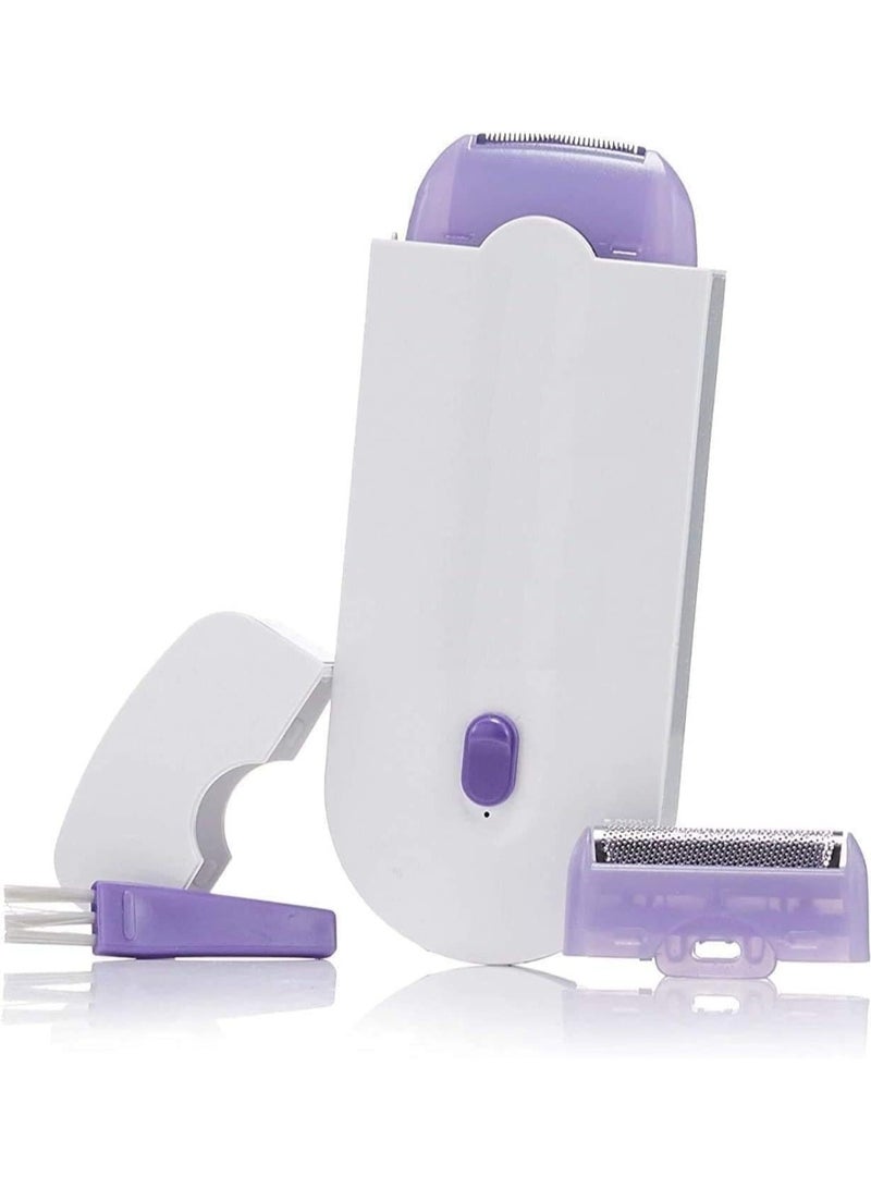 فينيشنج تاتش ماكينة حلاقة ليزر محمولة للنساء - جهاز إزالة شعر غير مؤلم بتقنية استشعار الضوء الذكية، قابلة لإعادة الشحن، تتضمن فرشاة تنظيف، مناسبة لجميع مناطق الجسم - Image 3